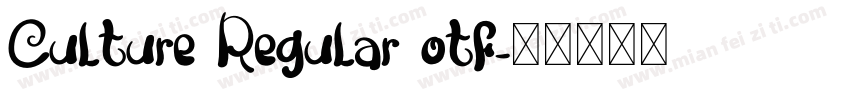 Culture Regular otf字体转换